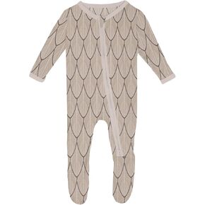 KicKee Print Footies with Zipper, Super Soft One-Piece Jammies, for Babies and Kids, Spring 2