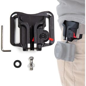 Spider Holster - BlackWidow Camera Holster + Pin - Self Locking Holster for Carrying a Light Weight Camera from Any Belt!
