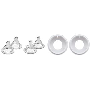 MAM Bottle Nipples Medium Flow Nipple Level 2, for 2+ Months, SkinSoft Silicone Nipples & Easy Start Anti Colic Bottle Valve Replacement,2 Count (Pack of 1)