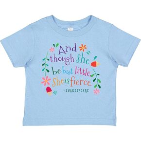 inktastic She is Fierce Funny Shakespeare Quote Toddler T-Shirt
