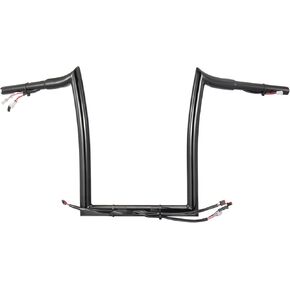 MoKitDora Road Glide Pre-wired Handlebar 14" Rise 1-1/4" Fat 1.25" Clamp Ape Hanger Meathook Bar for Harley 2016-2023 Road Glide Special Ultra Custom Limited FLTR/FLTRX/FLTRXS/FLTRU/FLTRK, Chrome