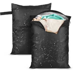 EEEKit Wet Clothes Bag, Washable Waterproof Dry Dirty Clothes Bag, Travel Wet Dry Bags for Swim Gym Yoga, 12x16 in
