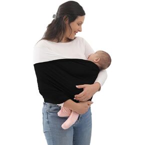 Baby Wrap Carrier, Perfect Baby Carrier Wrap Sling for Newborn and Infant up to 35 lbs. (Heather Grey, M (S, M, L of Clothing Size))
