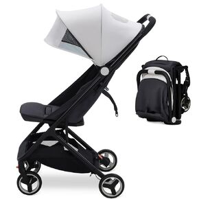 Lightweight Stroller for Newborn, Compact Baby Stroller for Airplane with 5-Point Harness, Storage Basket, Travel Stroller for Toddler, Infant Stroller for Newborn with One-Hand Fold