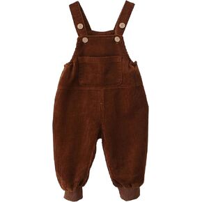 Happy Chery Baby Kids Corduroy Overalls Spring Fall Winter Bib Pants Warm Suspender Jumpsuit for Boys Girls