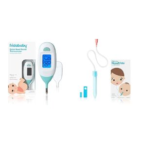 Frida Baby Quick-Read Digital Rectal Thermometer & Baby Nasal Aspirator NoseFrida The Snotsucker by Frida Baby (Color - Clear)(Packaging May Vary)