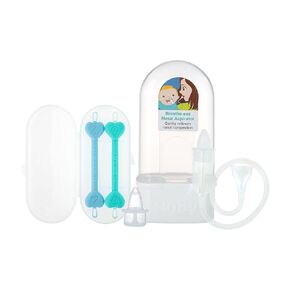 Dr. Talbot’s Baby Ear & Nose Care Set - Breathe-EEZ Nasal Aspirator & Dual-Ended Cleaner for Gentle Mucus & Ear Wax Removal, Safe Soft-Tip Design for Infants