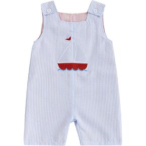 YINGISFITM My First 4th of July Baby Boy Girl Outfit Newborn Sleeveless American Flag Overalls Romper Cute Summer Clothes