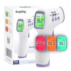 No-Touch Forehead Thermometer for Adults and Kids, Digital Thermometer with Fever Alarm, 3 Backlit and 32 Memories Fast Accurate Results, Easy for All Ages, Basal Thermometer
