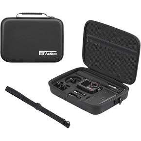 Semaiki Carrying Case for DJI Osmo Action 5 Pro,Action 4,Action3,Accessories Storage Kit, Waterproof Handle Bag,Portable Travel Bag with Detachable Strap