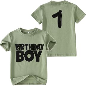 Birthday Boy Shirts 1-10 Years Old Birthday T-Shirt Kids Toddler Baby Boys Birthday Tees Party Outfits Tops
