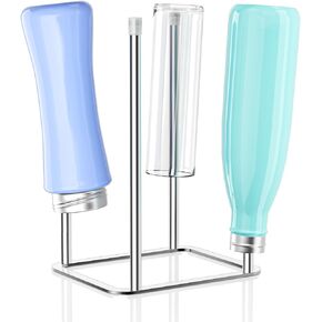 Water Bottle Drying Rack Reusable Bottle Rack Dryer Kitchen Stand Holder Non Slip Countertop Baby Bottle Drying Rack Water Cup Drying Rack for Plastic Bags, Bottles and Cups Silver