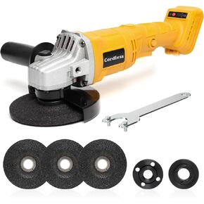 طاحونة الزاوية لبطارية DeWalt 20V كحد أقصى ، 7000 دورة في الدقيقة محرك بدون فرش ، طاحونة الزاوية اللاسلكية ، 3 أجزاء 4-1/2 "شفرات للقطع ، الشحنة ، التلميع ، وما إلى ذلك (البطارية غير متضمنة)