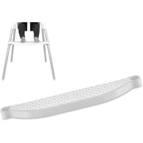 High Chair Foot Rest, Adjustable HighChairs Footrest High Chair Accessories, Non-Slip PP high Chair footrest, Footrest Compatible with IKEA Antilop High Chair (White)