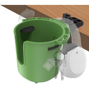 Desk Cup Holder, Anti-Spill Table Cup Holder for Water Bottles, Wheelchairs, Workstations, Gaming Desk Accessories. (Black, Medium)