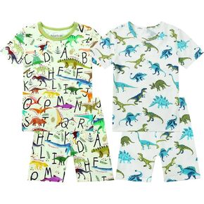 Bamboo Viscose Toddler Pajamas 4-5T Boys Girls Kids Cool Short Summer Snug fit Pjs Set