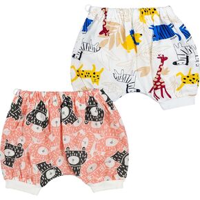 MooMoo Baby Bedwetting Shorts Diaper Pants for Summer - 2 Packs Absorbent Potty Training Pants for Boys and Girls