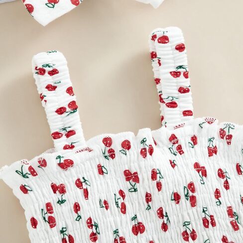 Cute Baby Girl Outfit Sleeveless Romper Breathable Ruched Bodysuit Comfy Outfits Baby Girl Summer Clothes in Saudi Arabia