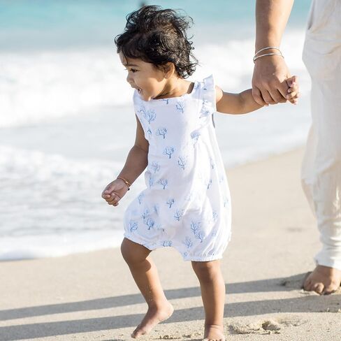 Burt's Bees Baby Baby Girls Romper و 100 ٪ من القطن العضوي من قطعة واحدة in Saudi Arabia