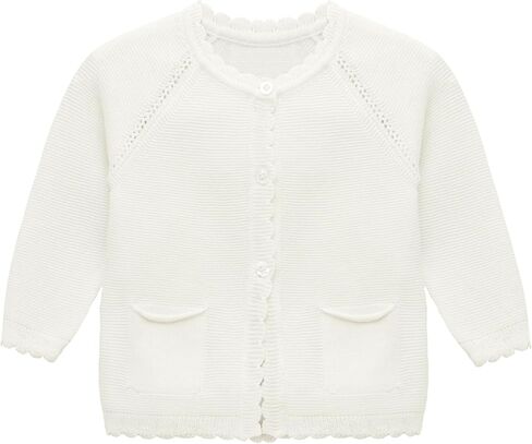 Lilax Baby Girls' and Toddler Long Sleeve Knit Cardigan with Pocket in Saudi Arabia