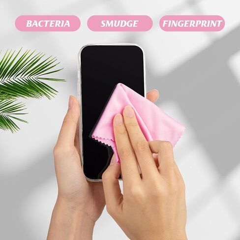 300 PCS نظارات تنظيف نظارات الألياف الدقيقة مناديل مناديل ألوان متنوعة لتنظيف نظارات العدسة الكاميرا هياتف محمولة أجهزة الكمبيوتر المحمولة LCD وأكثر من 6 × 7 بوصة (وردي) in Kuwait