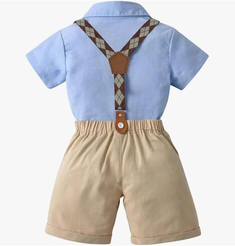 Baby Boy 1st Birthday Outfit with Hat, Cake Smash Photo Shoot Cloth, 1st Birthday Party Gentleman Dress in Saudi Arabia