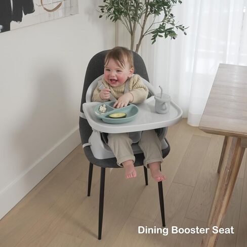 3-in-1 Convertible Wooden High Chair for Babies and Toddlers, Dining Booster Seat, Toddler Chair, Easy to Clean Infant Highchair, Modern Lightweight Design in Saudi Arabia
