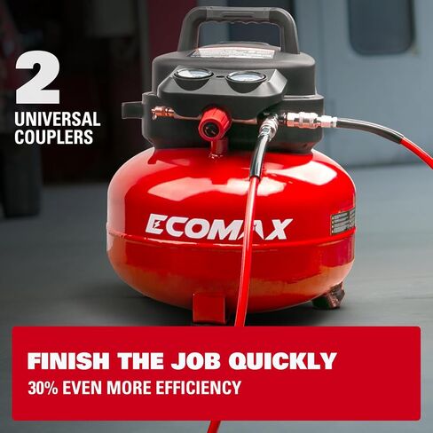 ضاغط الهواء ، ضاغط الهواء فطيرة 6 جالون ، MAX 175PSI ، ضاغط على أدوات الهواء مع 10 أجزاء من ملحقات ضاغط الهواء in Kuwait