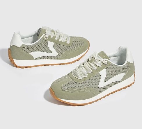 LUCKY STEP Women's Fashion Sneakers Trendy Tennis Shoes Neutral Stylish Retro Trainers Casual Running Walking Shoes in Kuwait