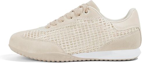 LUCKY STEP Women's Fashion Tennis Sneakers Casual Low Top Retro Lace-up Stylish Travel Lifestyle Trendy Walking Shoes in Kuwait