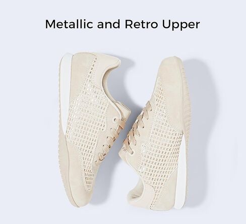 LUCKY STEP Women's Fashion Tennis Sneakers Casual Low Top Retro Lace-up Stylish Travel Lifestyle Trendy Walking Shoes in Kuwait