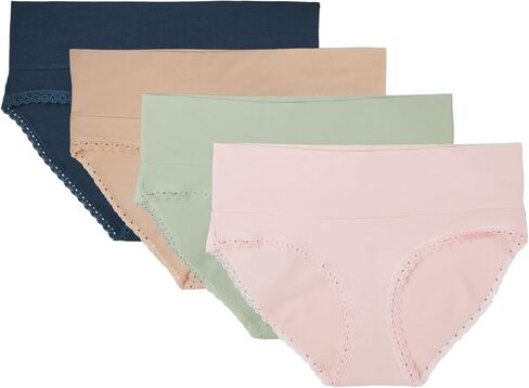 Pact Organic Cotton Maternity Foldover Hipster Underwear for Pregnancy Postpartum, 4 pack in Saudi Arabia