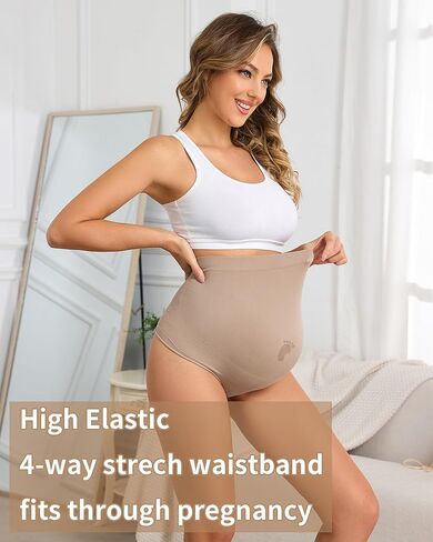 Maternity Thongs for Women, Seamless Maternity Underwear Over Bump Maternity Panties for Pregnant Women in Kuwait