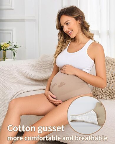 Maternity Thongs for Women, Seamless Maternity Underwear Over Bump Maternity Panties for Pregnant Women in Kuwait