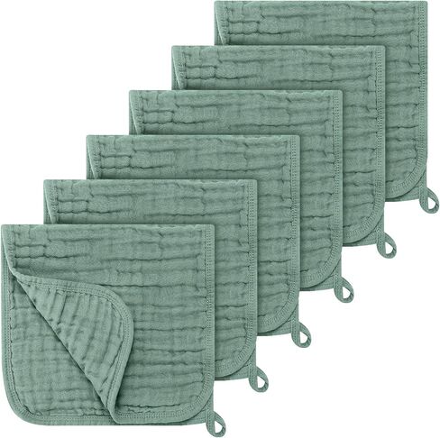 Accmor 6 Pack Muslin Burp Cloths 100% Cotton 20''x10'' Large Extra Soft and Absorbent Baby Burping Cloth for Boys Girls in Saudi Arabia
