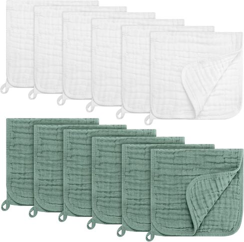 Accmor 6 Pack Muslin Burp Cloths 100% Cotton 20''x10'' Large Extra Soft and Absorbent Baby Burping Cloth for Boys Girls in Saudi Arabia