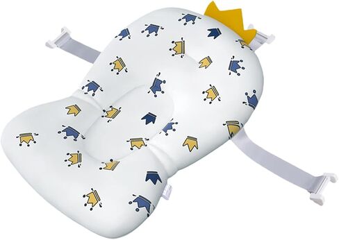 Baby Bath Cushion Pad Newborn Bathtub Mat Infant Bath Supporter Net Baby Bathtub Pillow Non-Slip Floating Bathing Tub Seat (Light Blue Star, 28cm*43cm*26cm) in Saudi Arabia