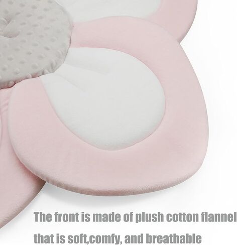Pandaear Baby Bath Pad للرضع الجديد | زهرة ناعمة 5 بتلات لحوض الاستحمام الأساسيات هدية دش (وردي) in Kuwait
