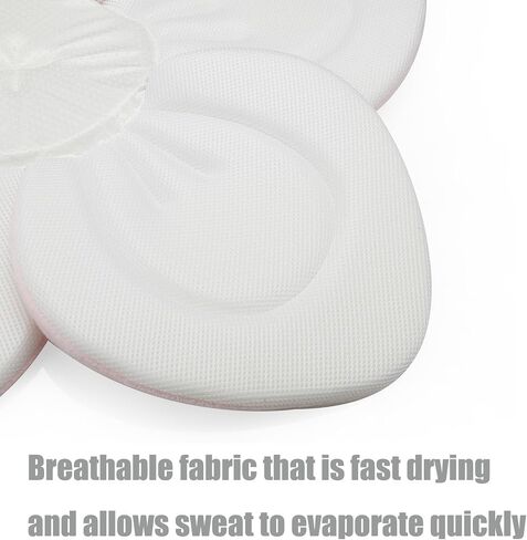 Pandaear Baby Bath Pad للرضع الجديد | زهرة ناعمة 5 بتلات لحوض الاستحمام الأساسيات هدية دش (وردي) in Kuwait