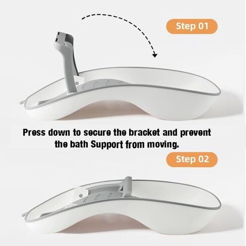 PandaEar Baby Bath Support, Foldable Infant Bathtub for Newborn Babies 0-6 Months, Soft Sink Baby Bath Tub (Grey) in Saudi Arabia