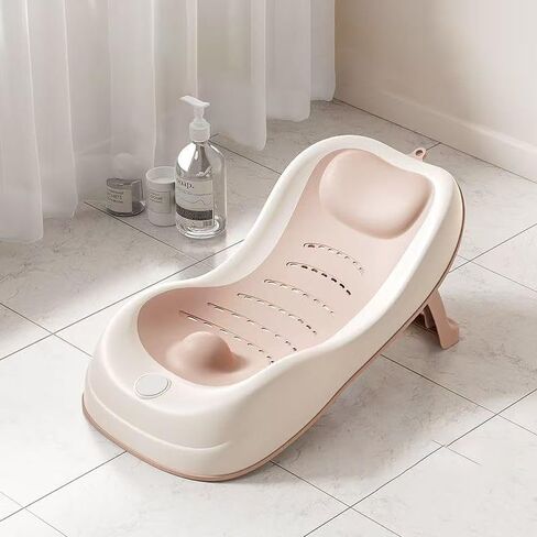 PandaEar Baby Bath Support, Foldable Infant Bathtub for Newborn Babies 0-6 Months, Soft Sink Baby Bath Tub (Grey) in Saudi Arabia
