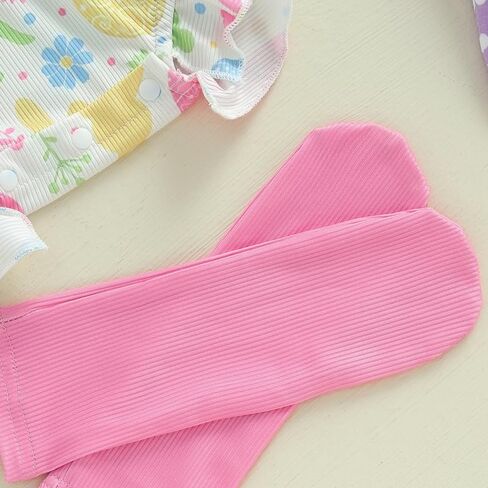 My First Easter Baby Girl Outfit Bunny Newborn Romper Shorts Skirt Socks Set Infant Toddler Cute Summer Clothes in Saudi Arabia