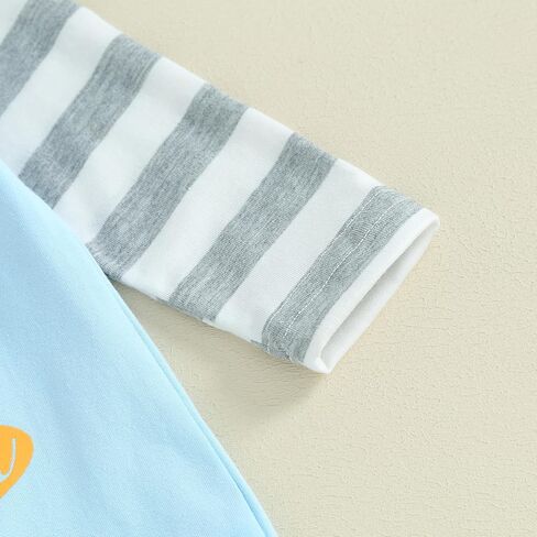 ynibbim طفلة بوي بوي عيد الفصح ملابس طويلة الأكمام رومبير أرنب الجزر طباعة بذلة in Kuwait