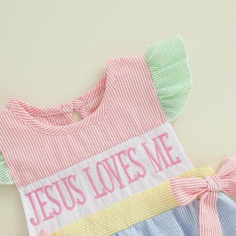 Baby Girl Easter Outfit Infant Bunny Smocked Bubble Romper Newborn Doll Collar Shirt Top Summer Toddler Clothes in Saudi Arabia