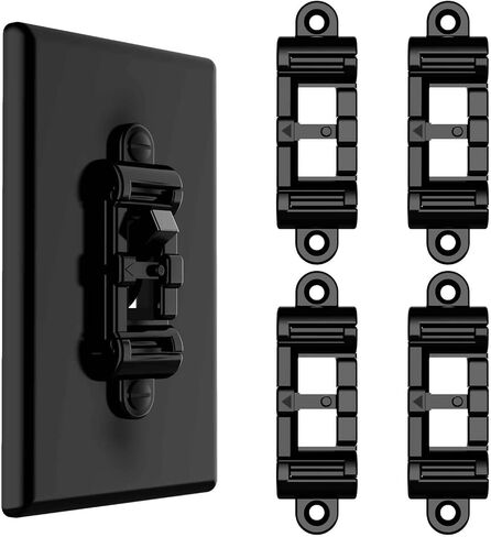 حارس غطاء مفتاح الضوء ، قفل تغطية Coverplate Lightswitch ، غطاء لوحة التبديل عن الطفل يمنع الأطفال أو إيقاف تشغيل/إيقاف التشغيل ، حماية تبديل الضوء (Gloss Black ، 4 Pack) in Saudi Arabia