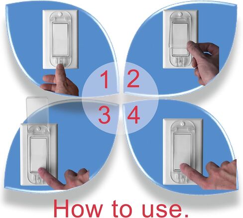 (Clear,2 Pack) Light Switch Cover Guard,Light Switch Plate,ChildProof Wall Switch Guard Keeps Lights or Switches from Being Accidentally Turned ON or Off, Rocker Style in Kuwait