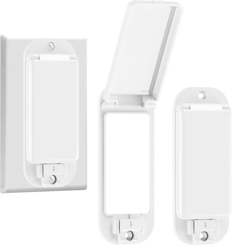 (Clear,2 Pack) Light Switch Cover Guard,Light Switch Plate,ChildProof Wall Switch Guard Keeps Lights or Switches from Being Accidentally Turned ON or Off, Rocker Style in Kuwait
