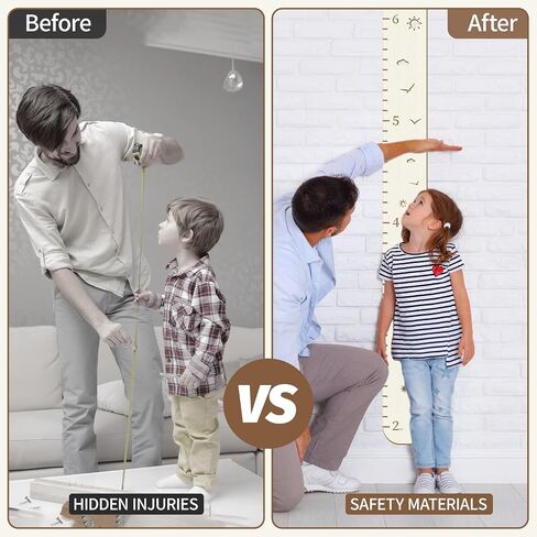 Wooden Growth Chart for Kids,Height Chart for Boy Girls,Measuring Board for Kids Height,for Child's Room,Nursery Decor Decoration Wall Art (Hollow Sun) in Kuwait