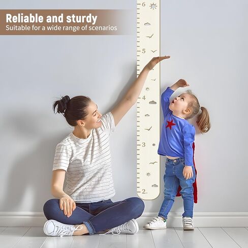 Wooden Growth Chart for Kids,Height Chart for Boy Girls,Measuring Board for Kids Height,for Child's Room,Nursery Decor Decoration Wall Art (Hollow Sun) in Kuwait