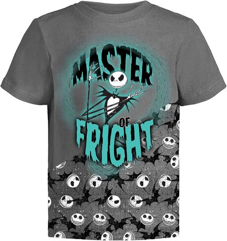 Disney Nightmare قبل عيد الميلاد الرسومية تي شيرت (مجموعات) جاك سكيللينجتون سالي أووجي بوغي صفر تي شاي تودلر إلى الأطفال in Kuwait